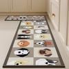Kitchen Carpet Cartoon Puppy Style Non-slip Oil-proof Floor Mat Pvc Leather Waterproof Foot Mats Long Strip Home Decoration Rug