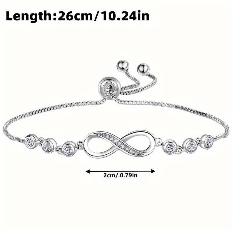 

To My Daughter Infinity Love Bracelet Gift, Birthday Christmas Gift From Mom & Dad, Gift Card With Text & Gift Box Included United States