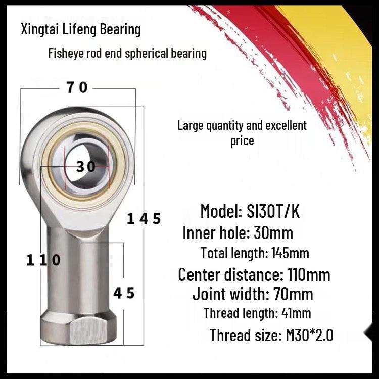 SA/SI/SAL/SIL Internal Thread Rod End Joint Bearing – Sizes 5, 6, 8, 10, 12 T/K External Thread