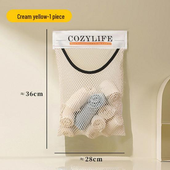 

Wall-Mounted Mesh Storage Bag for Kitchen and Socks