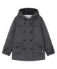 BAUF Check Double Button Half Coat [Grey]