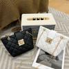 Rhombus Bucket Bag Women's Autumn and Winter Bag New Women's Bag Flower Material Versatile Chain Satchel