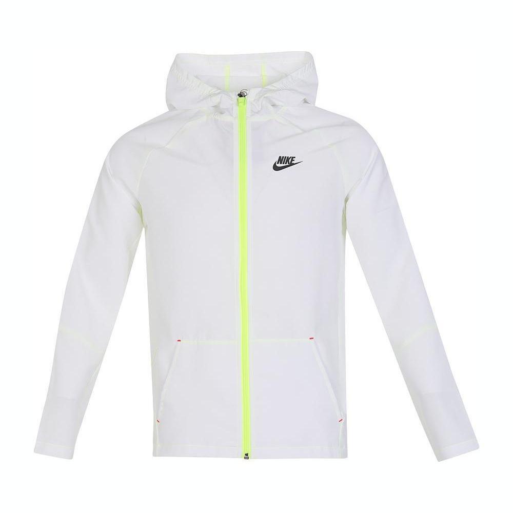 (GS) Nike Dri-FIT Logo Woven Jacket White Kids HF6419-100 M