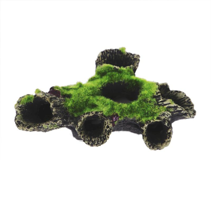 Resin Moss Tree House Fish Shrimp Hiding House Aquarium Fish Tank Decoration Accessories