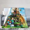 Nationales Spiel Anime Flanell Überwurfdecke Pixel Spiele Cartoon für Schlafzimmer Gestrickte Decke Outdoor Weich Atmungsaktiv