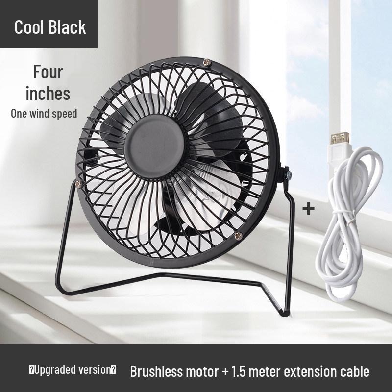Compact USB Electric Fan for Home, Office, and Dorm - Available In 4, 6, or 8 Inches