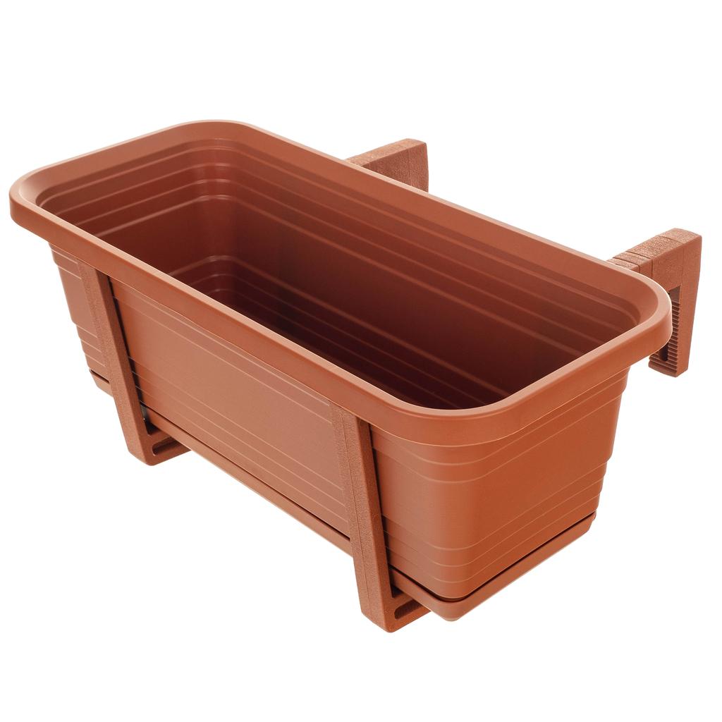 KADAX Balcony Box Flower Pot Planter Handles Saucer Balcony Railing