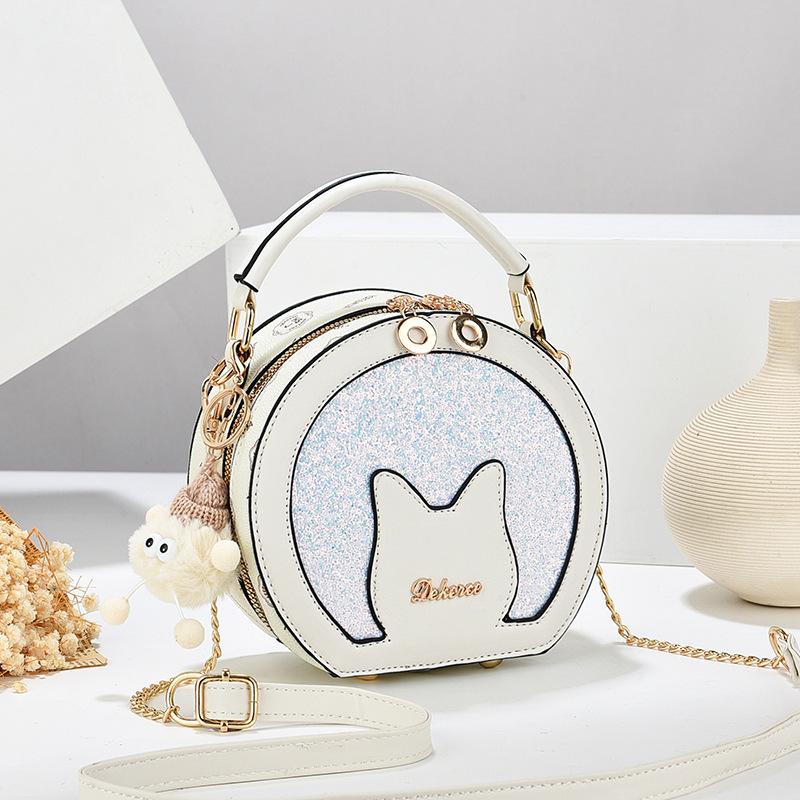 Новая круглая сумка с блестками — фото 6