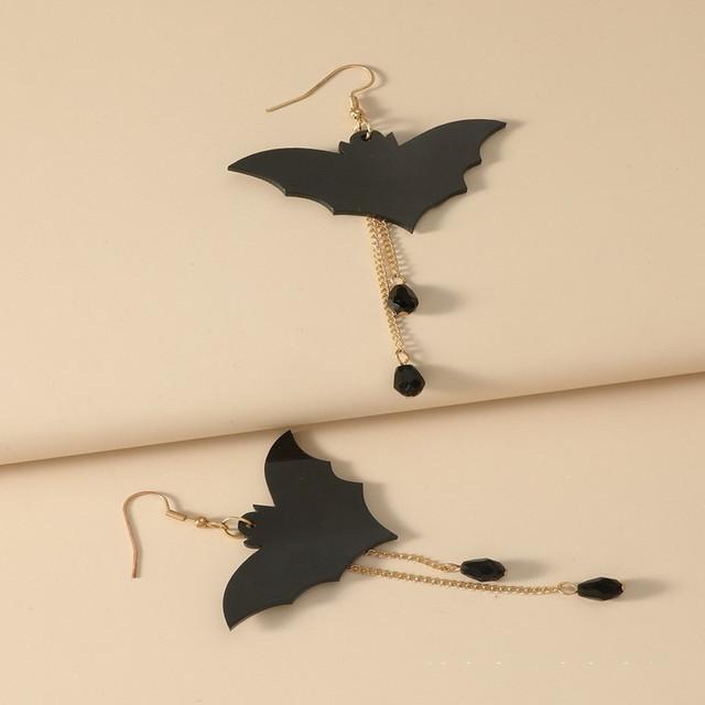 Halloween Women 'S Earrings Funny Cartoon Black Spider Black And White Ghost Skull Hand Pendant Earrings Ladies Cosplay Jewelry