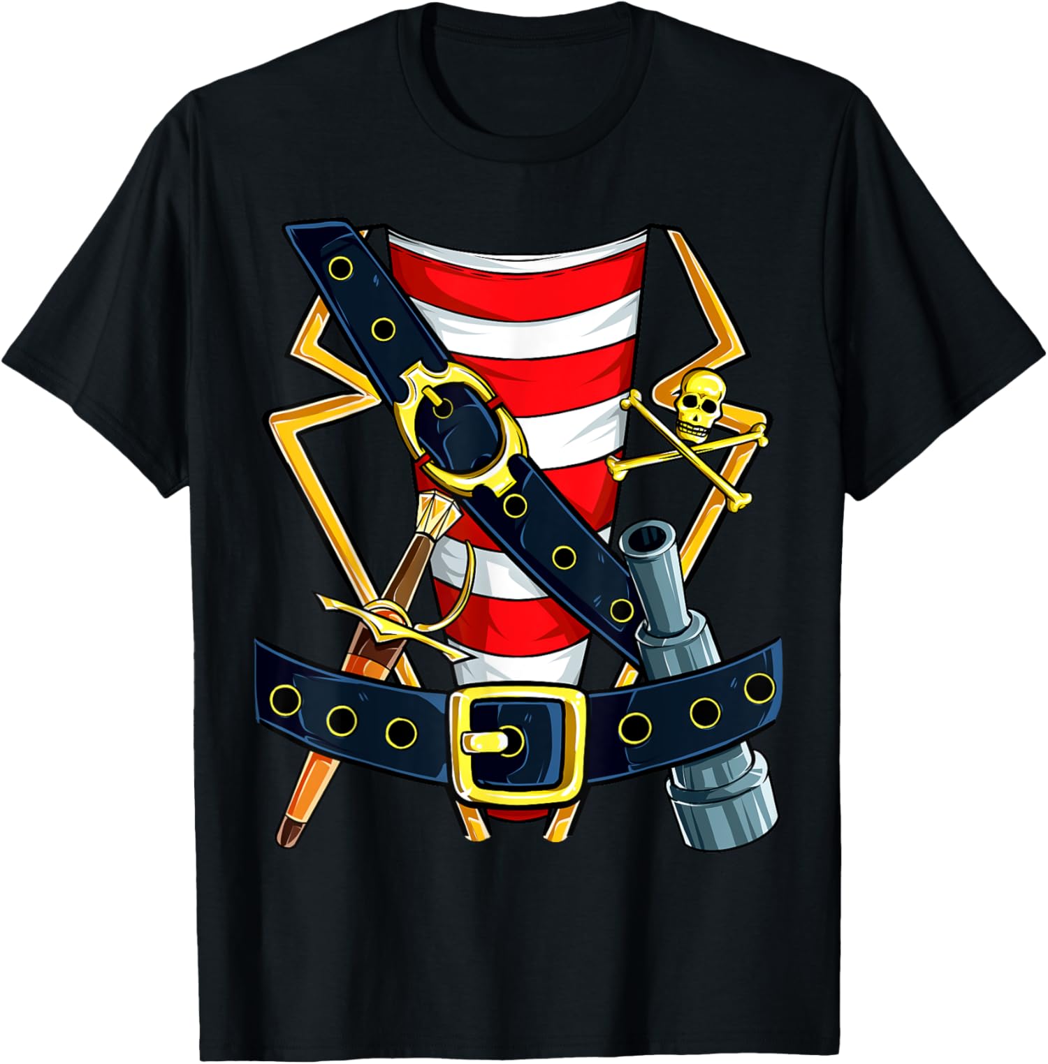 Pirate Buccaneer Costume Funny Halloween Novelty Unisex T-Shirt S