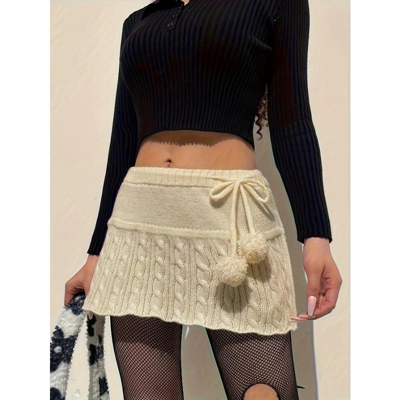 

Женская однотонная шерстяная юбка Chipotle Twist Knit Peplum Hairball Emblessed XL абрикосовый