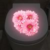 Bathroom Luminous Toilet Sticker Night Light Pink Chrysanthemum Toilet Seat Cover Sticker Self-Adhesive Beautify Home Decor