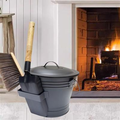 Juego de Herramientas para Limpiar Cenizas de Chimenea Herramientas, Robusto, Accesorios Esenciales Profesionales, Cubo