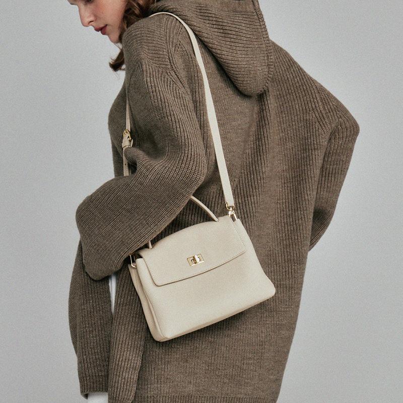 Fashion Small Square Bag Women's Top Layer Cowhide Spring/summer Shoulder Cross Bag Genuine Leather