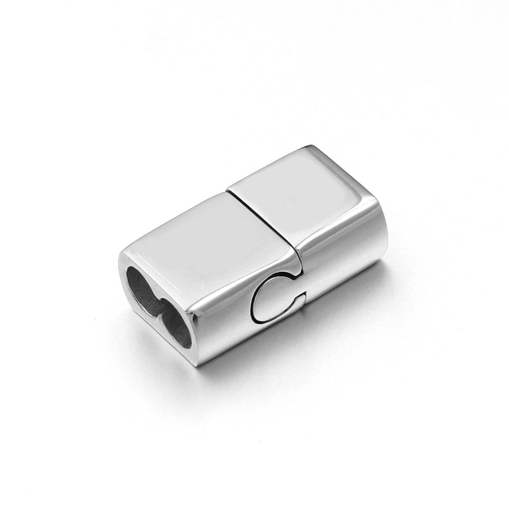 

Double Hole Stainless Steel Magnetic Clasps Bracelet Layered Magnetic Clasp DIY Leather Cord Bracelet Jewelry Making Accessories