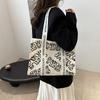 Large Tote Fashionforward Bag For Women With Unique Letter Print And Comfortable Dual Straps Shoulder