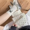 Socks Pure Cotton Medium Tube Socks Spring And Autumn Thin Cream Cute Bow Polka Dot Love Lace Stacking Socks