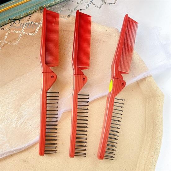 2Pcs Double-Head Travel Folding Comb Portable Anti-Static Hair Comb for Men Women Scalp Massage Hair Brush Salon Hairdressing Tool for Home Travel Use