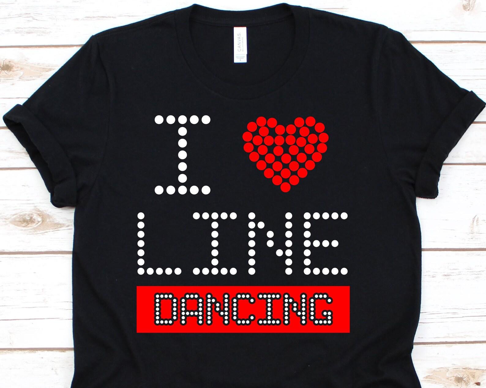 I Love Line Dancing Shirt, Cowboy Hat Boots Line Dance T-Shirt, Choreography Dance Gift For Western Country Men And Women Dancer S