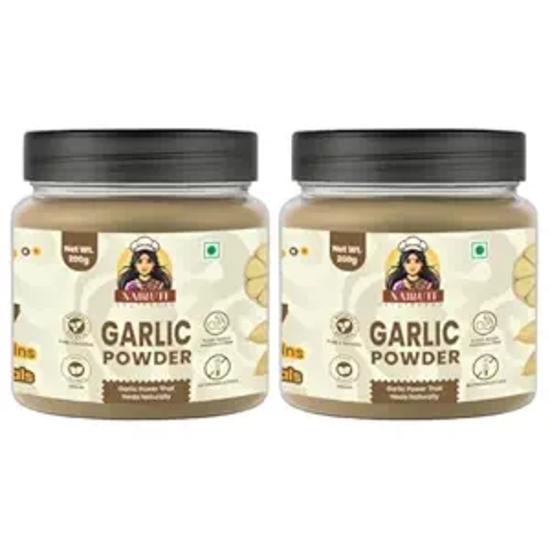 Nairuti Vyutpadan Garlic Powder 400 gm | Perfect for Cooking, Marinades & Instant Seasoning | Authentic Garlic Flavor (200gx2)