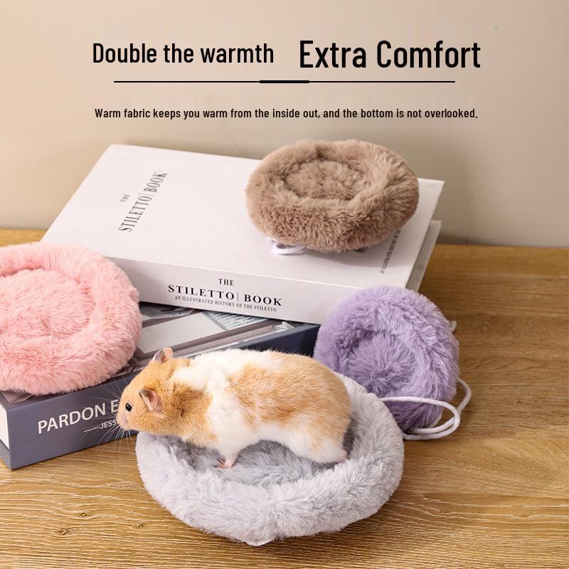 Universal Round Pet Nest: Hamsters, Rats, Guinea Pigs - All-Season Deep Sleep Pad