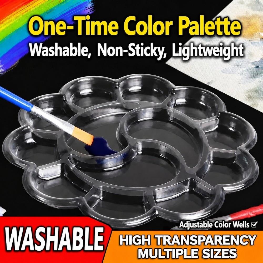 50PCS Washable Disposable Paint Palette DIY Painting Plum Blossom Palette For Watercolor