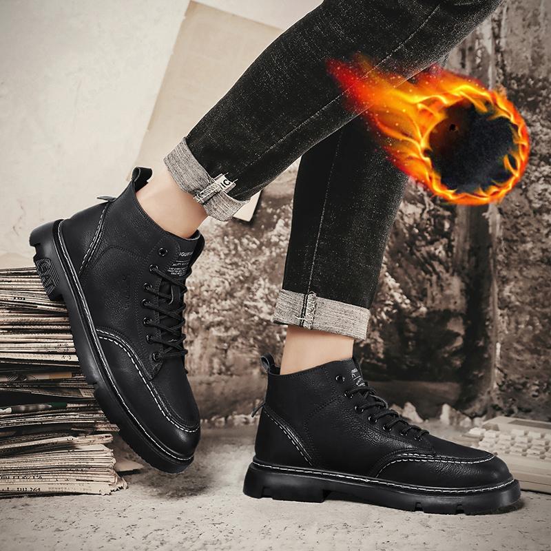 Nová móda Podzim a zima Pánské vysoké boty Martin Studenti Muži Chlapci Trendy Pracovní obuv Měkká podešev Ochrana práce Martin Tenisky