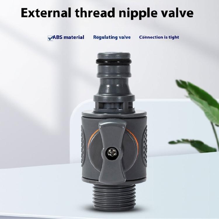 Instants Connects Disconnect 6 Point Threaded Hose Adapter ABS Plastic Materials With Flows Control Mechanism