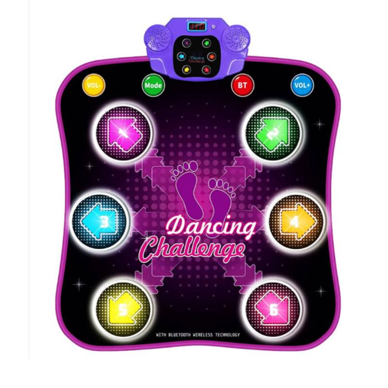 

Kids Mat Dance Toys Electronic Music Dance Pad Light Up 6 Button Wireles Toy
