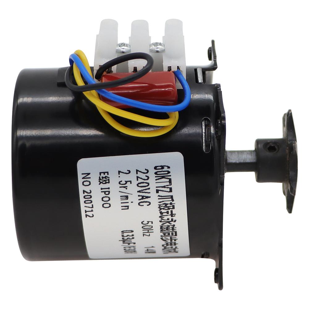 60KTYZ Claw Pole Permanent Magnet Synchronous Motor AC220V 14W 50Hz Micro Gear Motor Low Speed 2.5r/min