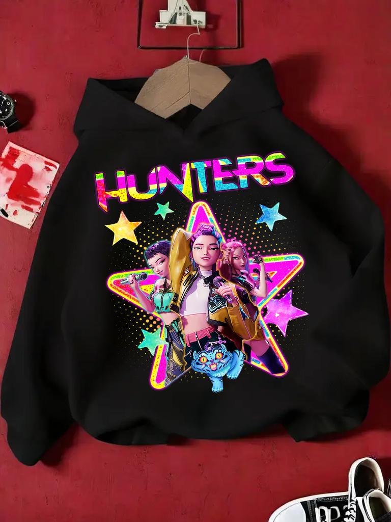 KPop Hunter Rumi Derpy Cartoon Girls Boy Hooded Sweatshirt Warm Children's Wave Fashion Casual Tops Casual Girls Clothing