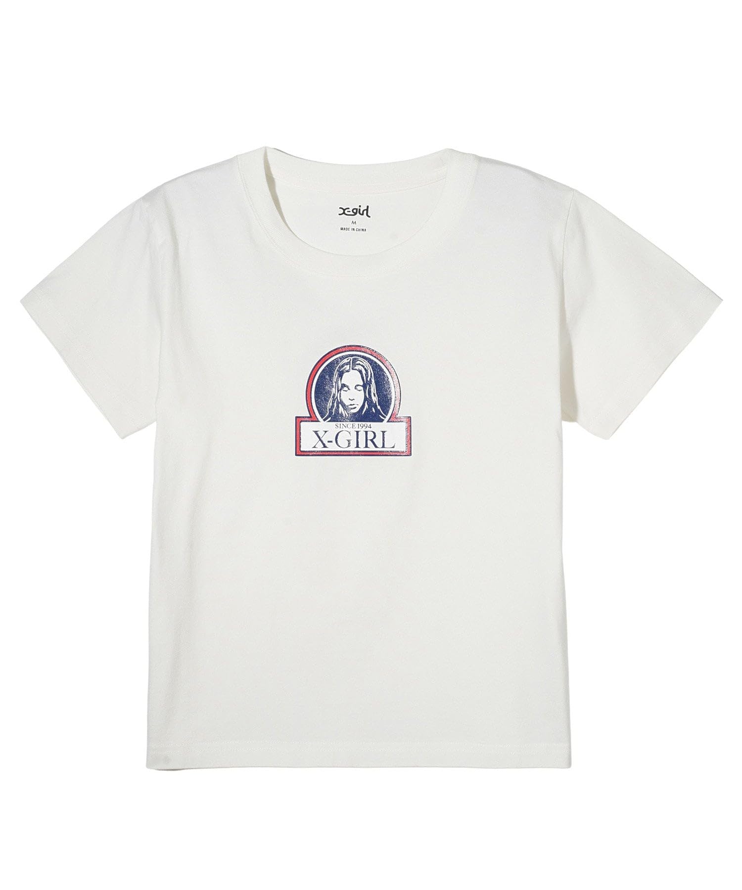 

Casual FRAMED FACE BABY TEE WHITE X-girl S/S белый