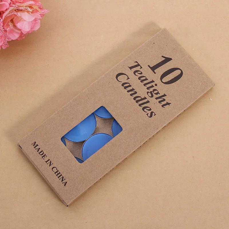 10pcs/box Small Flickering Decorative Candles Romantic Red Blue Yellow Tea Lighting for Birthday
