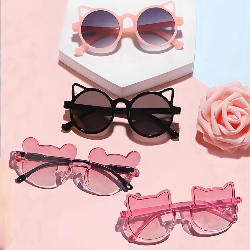 Girls Boys Cute Animal Cartoon Ears Sunglasses Outdoor Sun Protection Children Lovely Vintage Sunglasses