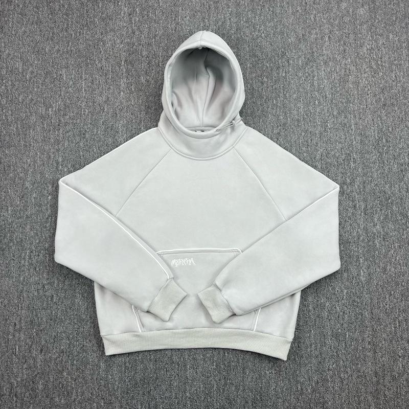 Bluza z kapturem Unisex Mertra: Zimowa kurtka patchworkowa z rękawami batwing, haftowana, podszyta polarem, luźny krój