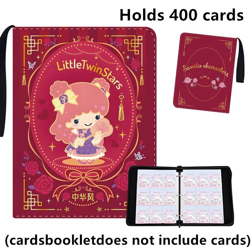400/900pcs Sanrio Card Album Book Folder 4/9 Card Slots Collections Zipper Double Pocket Zipper Card Binder Holder
