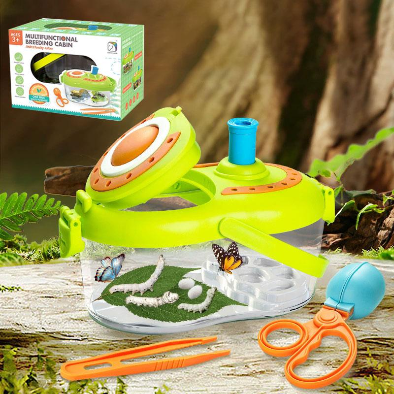 Kids Insect Viewing Box Outdoor Toy To Catch Insects Game Animal Growth Magnifying Glass Viewer Science Experiment Children Toys