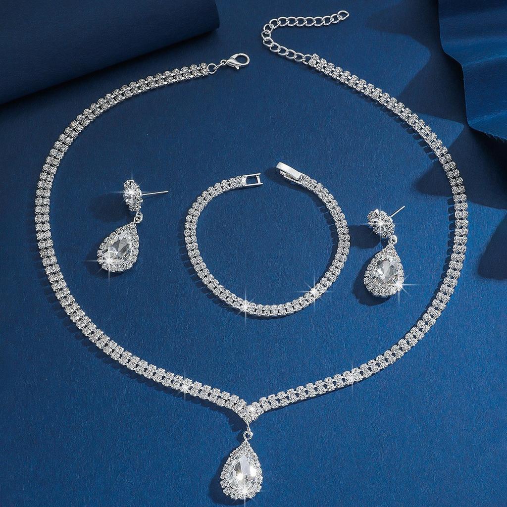 Accessories Necklace Earrings Bracelet, Wedding Bridal Jewelry Set Combination