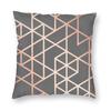 Abstract Gray Red Swirls Modern Pillow Cover Home Decorative Geometric Pattern Car Cushion Triangles Black White And Yellow