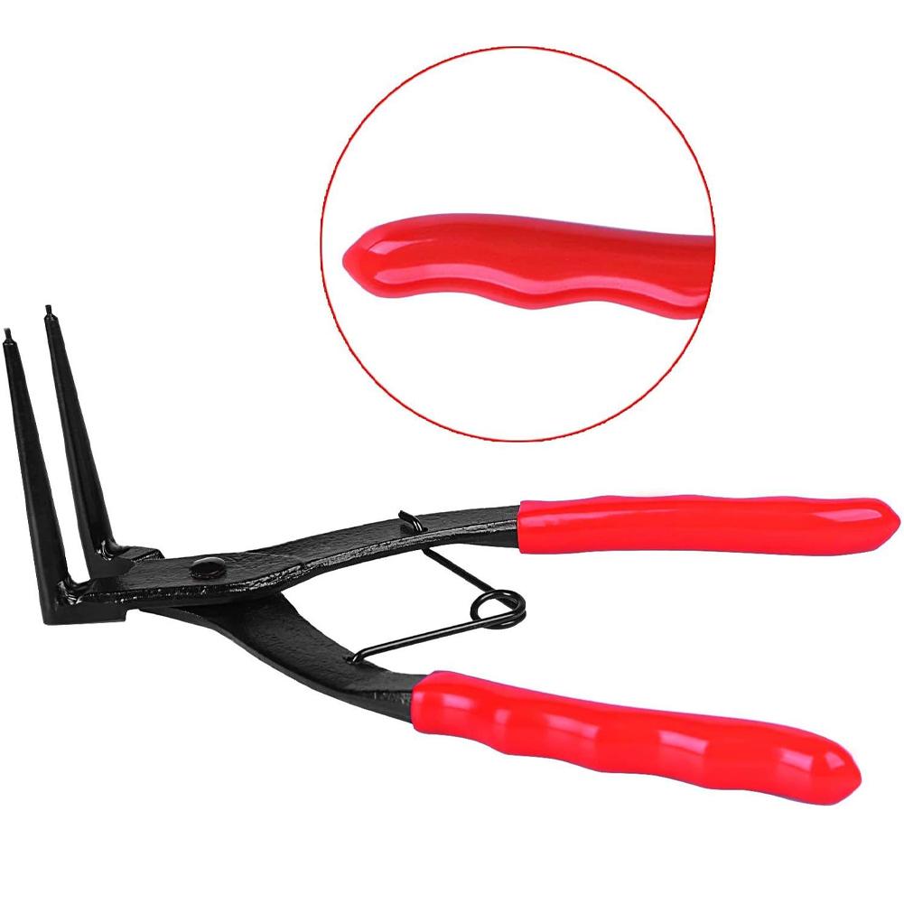 90° Extended Retaining Pliers Right-Angle Internal Circlip Pliers for Deep Hole Repair Bent Needle Nose Maintenance Tool C8P5