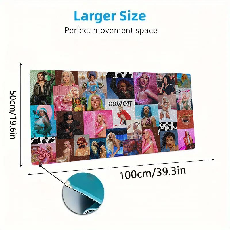 Doja Cat Color Mouse Pad Large Gaming Table Cushion Non-slip Laptop Tablet Big Mousepad XXL Mat Mini PC Playmat With Lock Edge