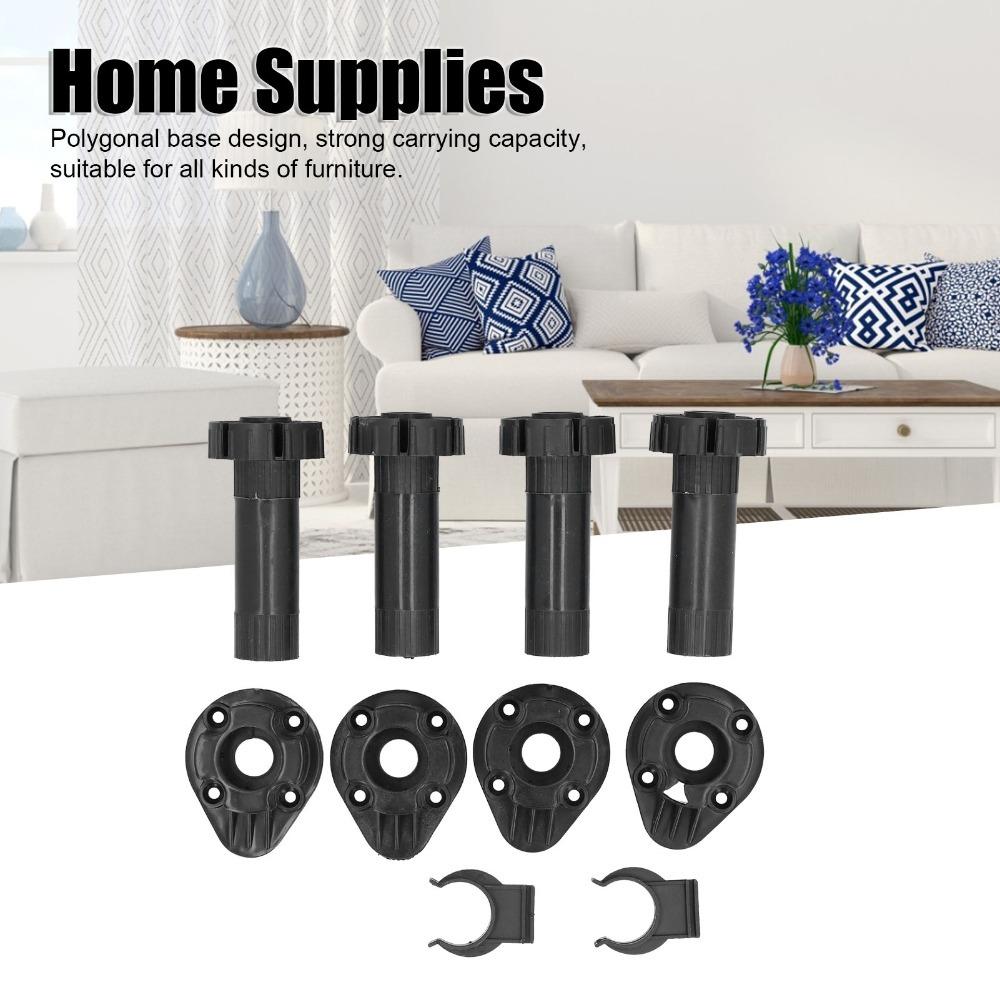 4pcs Black Cabinet Feet Durable Furniture Support Legs Sturdy Cabinet Leveling Feet Closet