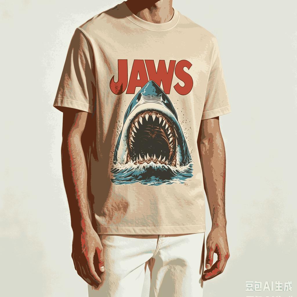 Jaws For Fan Gift Tshirt Unisex Unisex Harajuku Oversized Unisex Short Sleeve Streetwear High Quality Couples Classic Comfortable