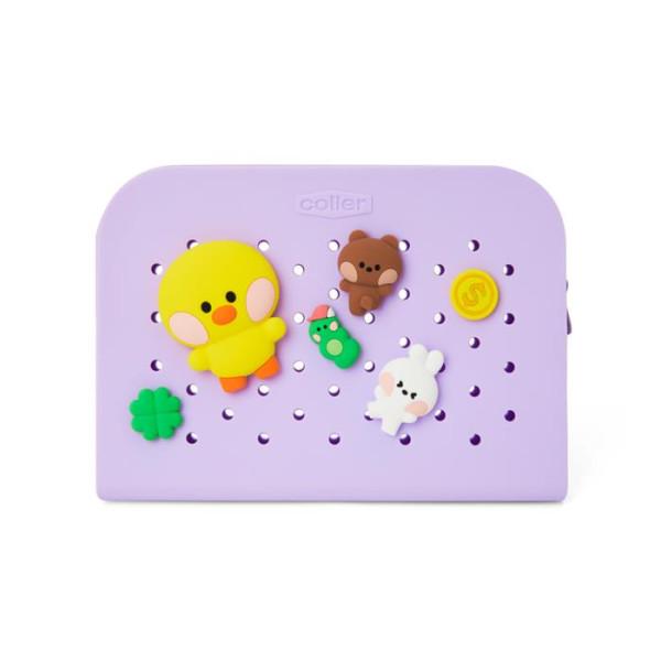 LINE FRIENDS Coles Soft Lilac Silicon Pouch