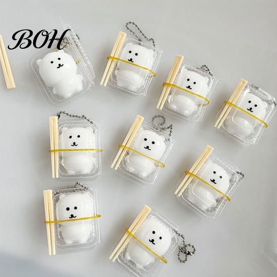 Bear Sensory Toy 1/2/3Pcs Stress Relief with Clear Box & Chopsticks, Cartoon Bento Squeeze Toy, Slow Rising for Anxiety Reduction Rebound