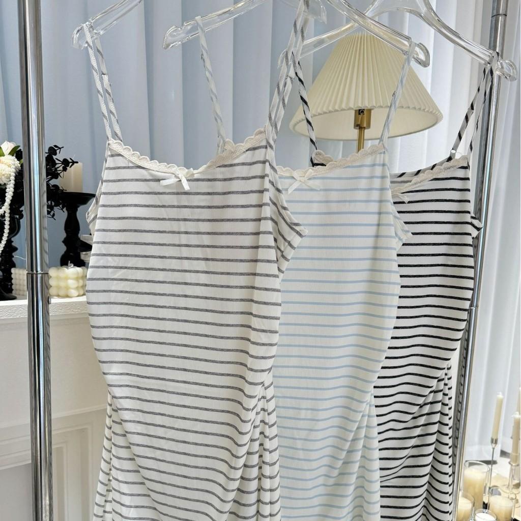 Robe de nuit d'été en soie glacée pour femmes, fine, sans manches, pour la maison