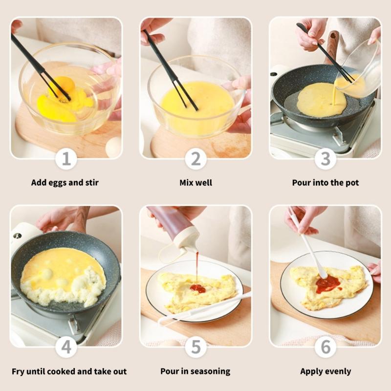 20PCS Double Purpose Cooking Utensils Convenient Storage Design Whisking Instrument Food Grades Plastic Eggs Beater and Stirrer
