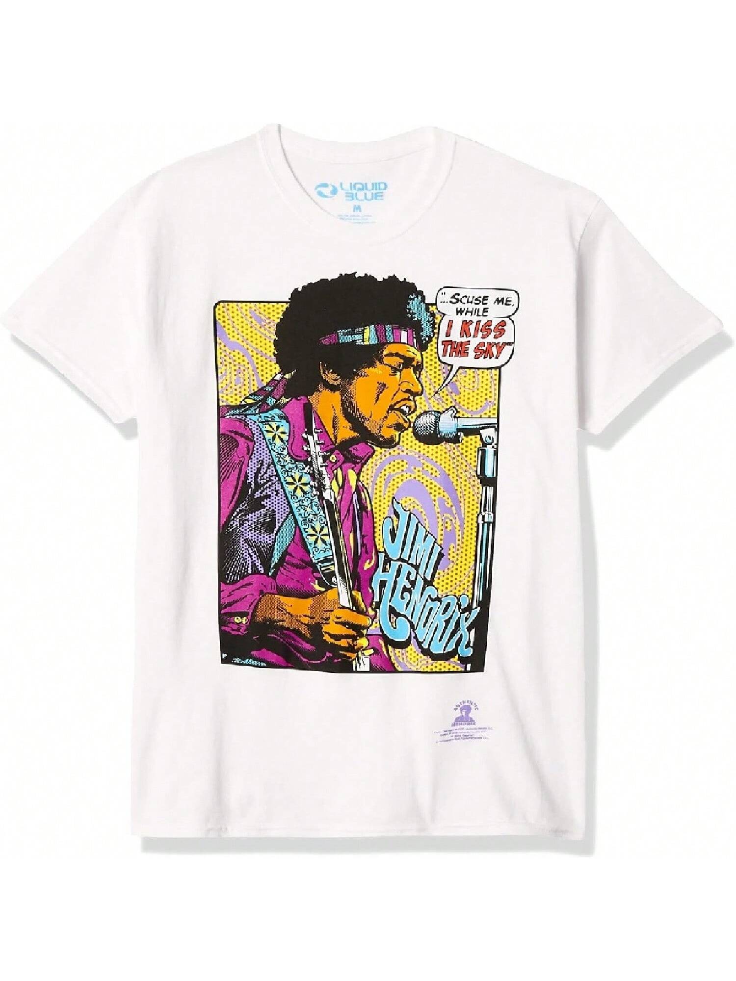 Liquid Blue Unisex-Adult Standard Pop Art Scuse Me While I Kiss The Sky T-Shirt S разноцветный
