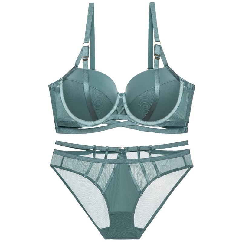 French Style Push Up Bra With Thin Top Thick Bottom Cups Side Support Lift 3/4 Coverage Underwire Small Bust