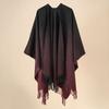 New Imitation Cashmere Women Scarf Autumn Winter Striped Tassel Poncho Wrap Blanket Capa Para Mujer Pashmina Shawl Echarpe Hiver